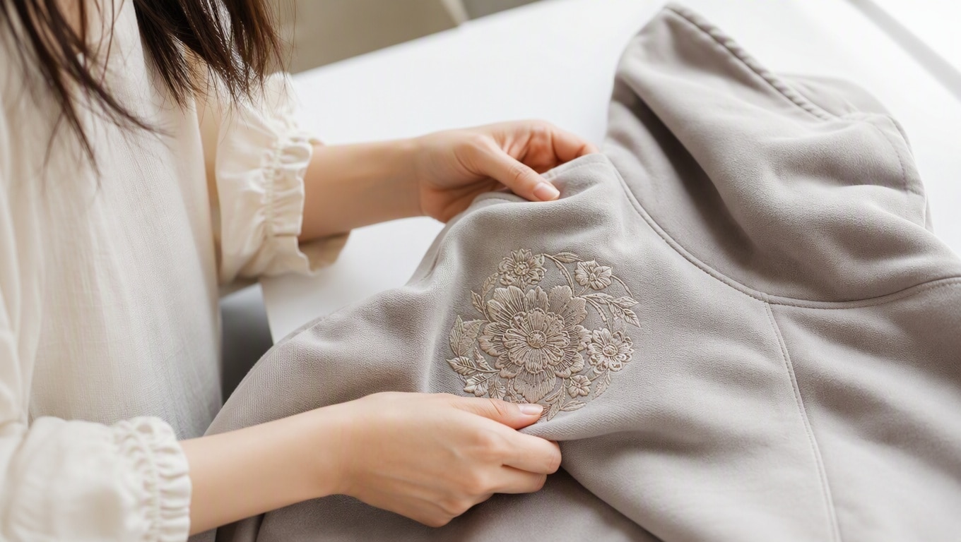 刺繍はプリントにはない立体感と高級感を演出しますロゴやシンボルマークとの相性